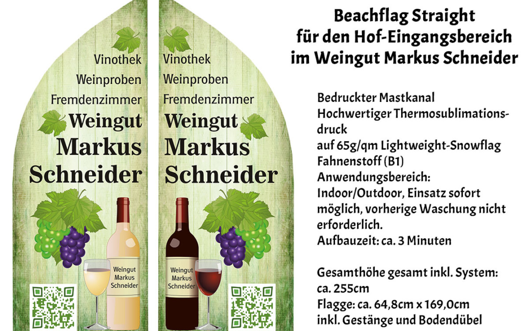 Werbung für das Weingut Markus Schneider