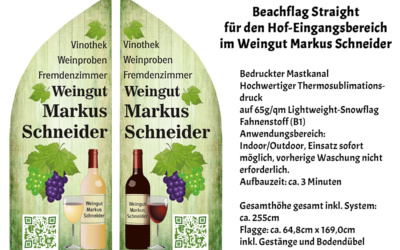Werbung für das Weingut Markus Schneider