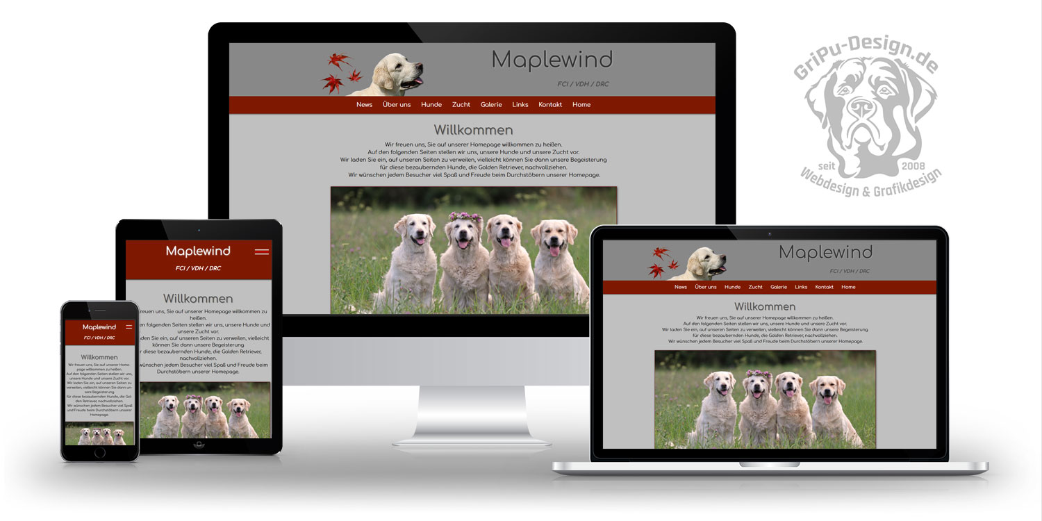 Referenzen Webdesign / Kennel Maplewind