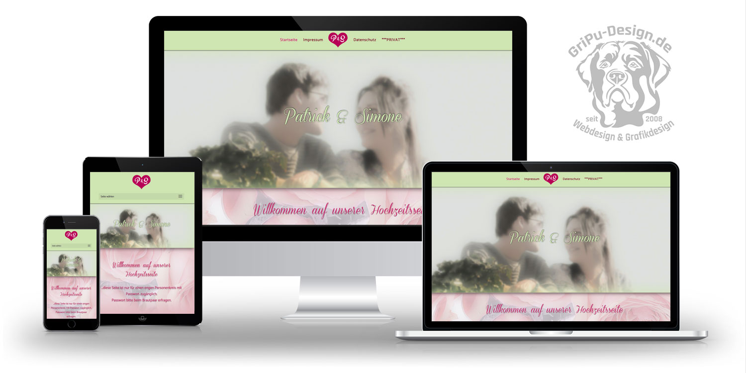 Referenzen Webdesign / Wedding Simone & Patrick