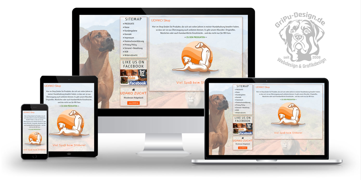 Referenzen Webdesign / Udako Shop