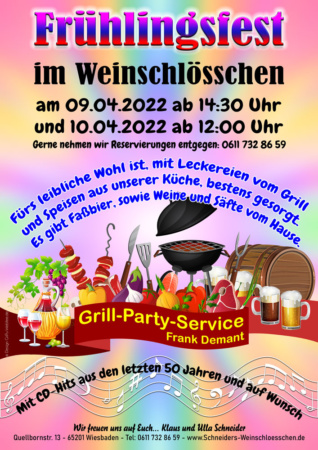Beachflag Square A3 Plakat Frühlingsfest im Weinschlösschen