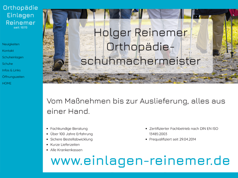 Neue Webseite für die Firma Reinemer in Wiesbaden
